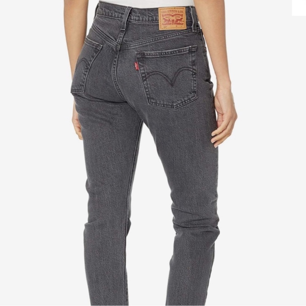 Levi’s 501 raw hem gray skinny jeans - Picture 2 of 12